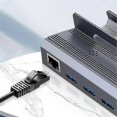 thumbnail image 4 of 6 in 1 USB C Hub USB C Docking Station to -COMPatible 4K60Hz RJ45 PD100W Dock USB 3.0 HUB, 4 of 5