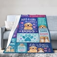 thumbnail image 3 of Dog Lover Blanket Gift Throw Blanket Cute Dog Pattern Blanket Cozy Soft Home Decor Gift for Dog Lovers and Dog Moms 50x40, 3 of 6