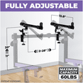 thumbnail image 2 of Liquid Stands 2 Tier Keyboard Stand Attachment with Straps - Arms Only - Adjustable Electric Piano Stand for 54 - 88 Key Music Keyboards & Synths - Double Stand Extender, 2 of 7