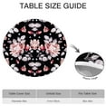 thumbnail image 5 of Botanical-Inspired Elastic Tablecloth for Round Table, Polyester Material with Water-Resistant Finish, Fits 44-52 Inch, Perfect for Home or Picnic, 5 of 6