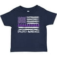 thumbnail image 3 of Inktastic Epilepsy Awareness Purple Ribbons and Flag Boys or Girls Baby T-Shirt, 3 of 5