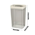 thumbnail image 3 of Plastic Storage Box,Sealed Jar Kitchen Grain Storage 450ml 5.03in High White,Transparent Powder Tea PET Food Container,Storage Box with Lid, 3 of 6