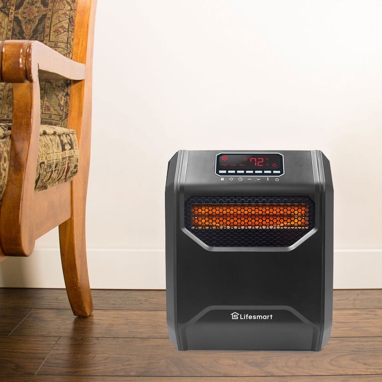LifeSmart LifePro 1500W 6 Element Infrared Large Room Space Heater w/Remote  - Walmart.com