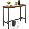 thumbnail image 5 of VASAGLE Bar Table, Narrow Long Bar Table, Kitchen Dining Table, High Pub Table, Sturdy Metal Frame, Industrial Design, 15.7 x 39.4 x 35.4 Inches, Rustic Brown and Ink Black, 5 of 5