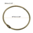 thumbnail image 2 of Uxcell Shower Curtain Rings, 6 pack Carbon Steel Round Snap Shower Curtain Hooks Bronze, 2.95 inch, 2 of 5