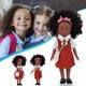 thumbnail image 1 of Muñecas negras de 10 pulgadas para niñas de 3, 4, 5 y 6 años con pelo rizado, juguete para perro, muñecas pequeñas para bebés, niñas y niños pequeños, regalo de cumpleaños para fiestas. Muñeca Heiwa., 1 of 9