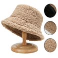 thumbnail image 3 of Xinyolin Bucket Hat Solid Color All Match Autumn Winter Lightweight Dome Hat for Outdoor, 3 of 8