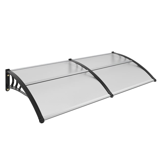 STAWAY Auvent de Porte Fenêtre en Polycarbonate 40 Pouces x 80 Pouces - Protection UV UPF 50+, Installation Facile, Auvent Durable et Résistant aux Intempéries pour Soleil et Pluie