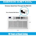 thumbnail image 6 of Emerson Quiet Kool 230V 14,000 BTU SMART Through-the-Wall Air Conditioner with 10,600 BTU Supplemental Heating, 6 of 10