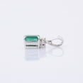 thumbnail image 3 of Emerald and Diamond Pendant 14K White Gold Prong Setting Anniversary Gift Gift Pendant for Beloved, 3 of 4