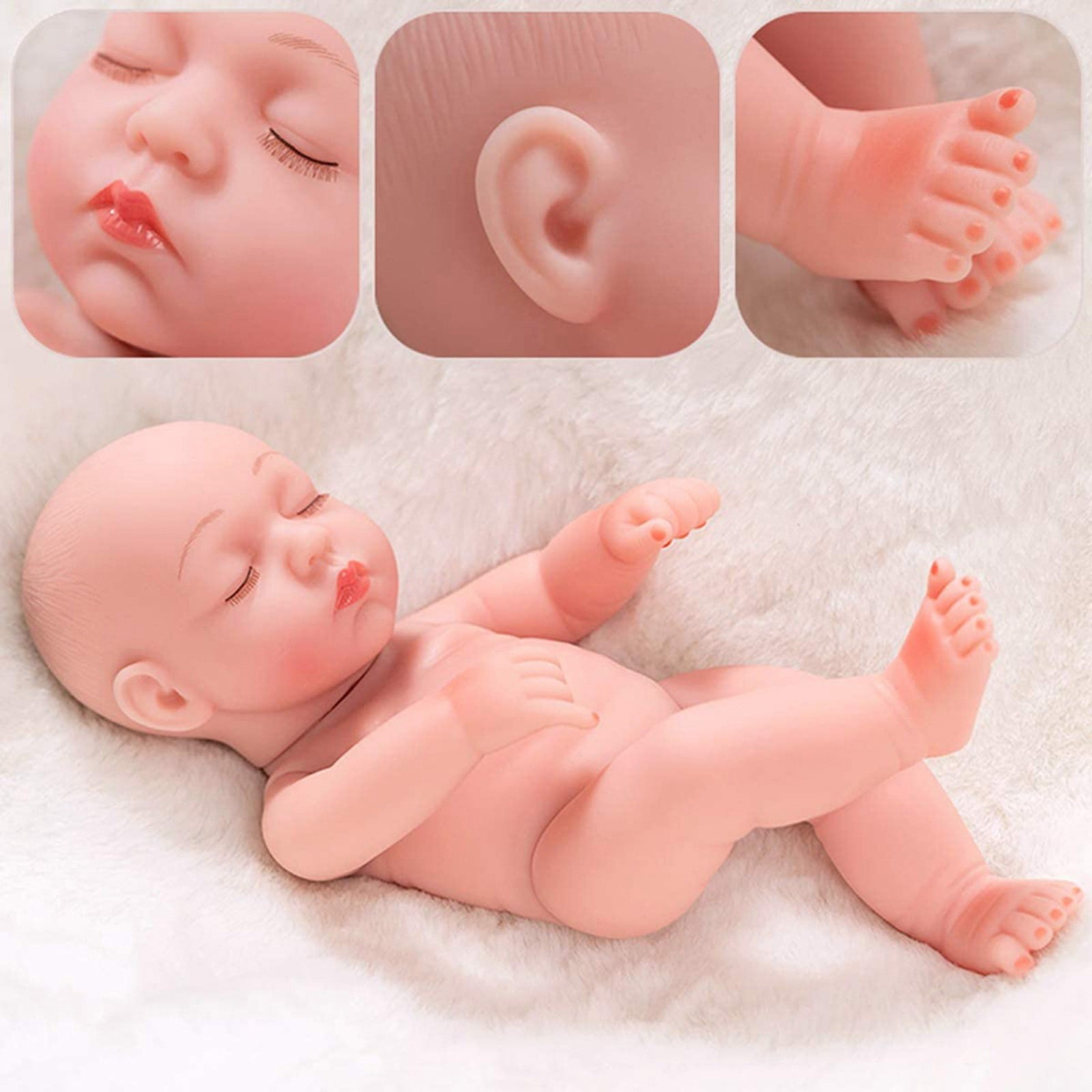 Christmas Gift Lifelike Baby Dolls Toys for Toddlers 1-3,11.8 Inch Simulation Soft Reborn Baby Dolls Sleeping Real Baby Dolls Newborn Toy for Girls & Boys, Thoughtful Companion Gifts for Kids