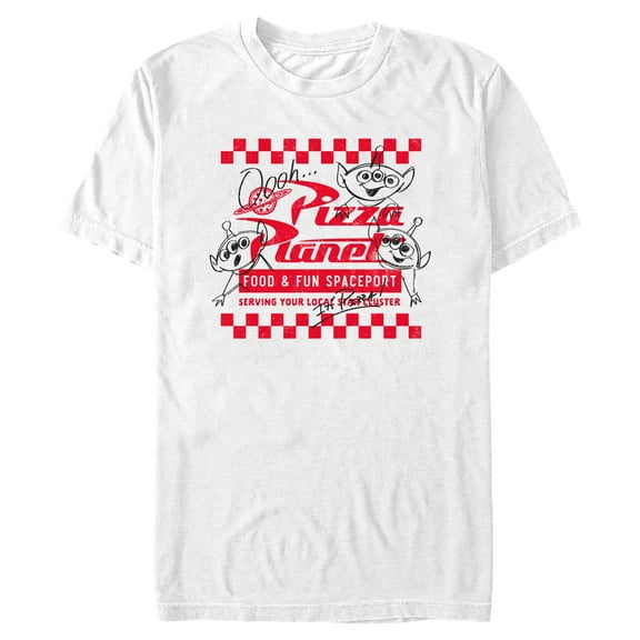 Mens Toy Story Pizza Planet Spaceport T Shirt