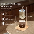 thumbnail image 5 of Behome Candle Warmer Lamp with Timer & Dimmer, Wax Melt Warmer with 2 Bulbs for Jar Candles, Home Decoration Gifts for Women, Gold, 5 of 7