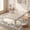 White, variant on Einfach Queen Bed Frame, Platform Metal Bed with Ample Under-Bed Storage Space, Upgraded Curved Bed Feet, 3500 LBS Capacity, White