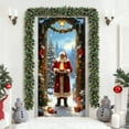thumbnail image 4 of Cache-porte de Noël, Rideau de Porte Père Noël, Bannière de Porte Festive des Fêtes, Décoration Murale et de Fête Réutilisable pour la Maison Intérieure et Extérieure^, 4 of 6