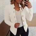 thumbnail image 3 of Ruyang Fall Jacket for Women, Womens Casual Blazer Jacket Button Long Sleeve Work Office Blazer Lapel Open Front Jacket, 3 of 8