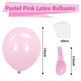 thumbnail image 2 of Globos de fiesta Bezente de látex rosa pastel de 30 cm, paquete de 100, 2 of 8