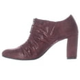 thumbnail image 4 of Womens Aerosoles Fortunate Front Zip Scrunch Ankle Boots, Wine Snake, 4 of 6