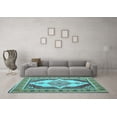 thumbnail image 3 of Ahgly Company Indoor Rectangle Persian Light Blue Traditional Area Rugs, 2' x 5', 3 of 4