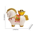 thumbnail image 3 of ToyKingdee Resin Horse Statue, Chinese Red Feng Shui Zodiac Horse Figurine for Good Luck, Creative Chinese Horse Sculpture Crafts, 3 of 6