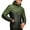 Army Green, variant on YueHuiYing Men's Solid - Color Thickened Winter Jacket Long Sleeve, Detachable Cap, Zipper Closure, Hooded with Functional Pockets