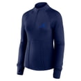 thumbnail image 2 of Women's Fanatics Navy Atlanta Braves Elements Raglan Tri-Blend Quarter-Zip Top, 2 of 7