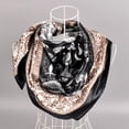 thumbnail image 4 of Women Scarf Satin Printed Square Colorful Soft Lightweight Head Wrap Hair Scarf, 4 of 10