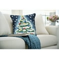 thumbnail image 3 of Liora Manne Frontporch Xmas Tree Indoor Outdoor Decorative Pillow Midnight, 3 of 6