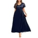 thumbnail image 1 of Vestido para madre de la novia, talla grande, azul marino, mujer, formal, boda, invitada, larga fiesta de noche, vestido de graduación con lentejuelas, 2025, 1 of 7
