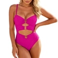 thumbnail image 2 of One Piece Swimsuit Women Spaghetti Strap High Cut Monokini Bathing Suit Swimwear, 2 of 8