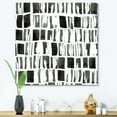 thumbnail image 2 of Designart ' Abstract Black and White Bricks ' Modern Canvas Wall Art Print, 2 of 4