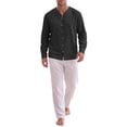 thumbnail image 2 of INSPIRE CHIC Men's Cotton Linen Shirt Long Sleeve Button Down Casual Shirts XL Black, 2 of 6