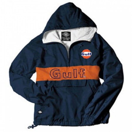 Mens Race Jacket - Gulf Racing Navy Waterproof Jacket