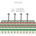 thumbnail image 4 of 60x84 Inch Christmas Theme Rectangle Tablecloth Snowflake Decorative Ball Vintage Stripe Table Cloth Washable Durable Table Cover for Kitchen Dining Banquet Ugly Christmas Sweater Party Decor, 4 of 7