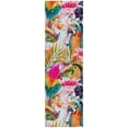 thumbnail image 2 of Addison Rugs Dream Shag Premium Machine Washable Transitional Tropical Birds Multi Runner Rug, 2'3" x 7'6", 2 of 8