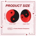 thumbnail image 2 of Uxcell Tennis Dampener, TaiChi Pattern Silicone Tennis Racket Dampeners Racket Shock Absorber to Reduce Vibration Soft Cute Fit for (Players/Universal Fit for All Racquets) 6Pcs & Red, 2 of 7