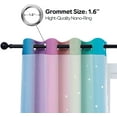 thumbnail image 2 of Anjee Blackout Curtains for Kids Girls Bedroom Curtain,Star Curtain Dual Layer Curtains with Sheer 2 Panel Set,52" x 84",Blue Pink Yellow, 2 of 7