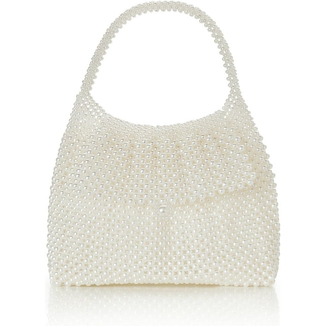Sac à Main Perle pour Femmes - Sac Seau Perlé pour Soirée Nuptiale, Sac Formel à Compartiments avec Sac Intérieur pour Fête Mariage