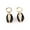 Black, variant on Bold Cowrie Shell Hoop Earrings Gold Hoops Beach Earrings Summer Jewelry