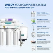APEC Top Tier Alkaline Mineral Ph+ Ultra Safe Reverse Osmosis Drinking Water Filter System (ESSENCE ROES-PH75)