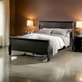 thumbnail image 6 of Ryla Full Size Bed- Sleigh Panel Headboard and Footboard- Black Solid Wood, 6 of 6