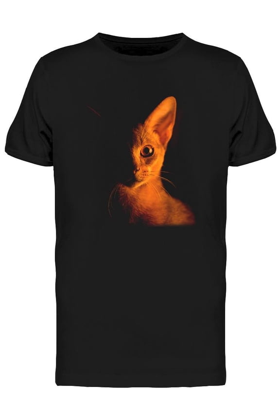 Abyssinian Cat Portrait T-Shirt Men -Image by Shutterstock, Male Small