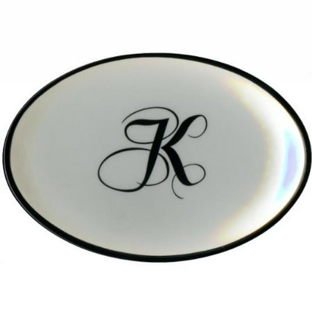 Monogrammed Soap Letter - Letter K - Mud Pie Monogram Initial Coin Holder or Soap Dish 257310 5.5x3.75x.75