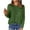 Green, variant on Karight Women's Ribbed Knit Mock Turtleneck Sweater Pullover Tops V Neck Vacation Fall Striped Color Block Blouse