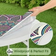thumbnail image 4 of Mandala Round Elastic Tablecloth Ethnic Tribal Boho Waterproof Windproof Table Cover for Outdoor, Indoor (44 inches), 4 of 4