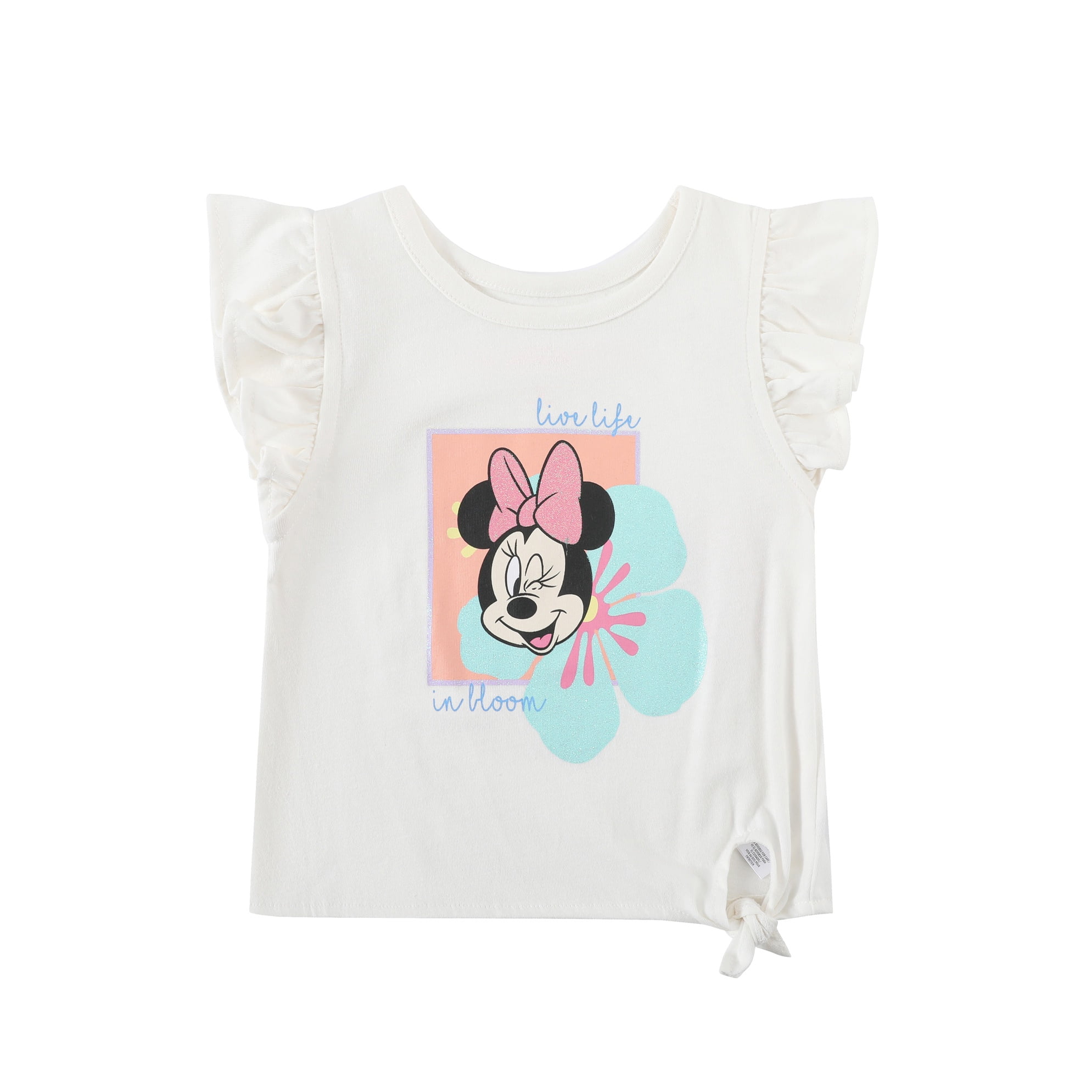 Disney Clothes Baby Girls 4-Piece Set – Minnie Mouse Pullover, Tee, Shorts & Pants (Blue/White) 18M
