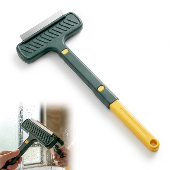 Window Screen Cleaning Brush, 2 in 1 Window Screen Cleaner Tool with Squeegee, Screen Cleaner Tool, Mesh Screen Cleaner for Patio, Door, Porch Screens