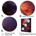 thumbnail image 3 of Designart "Glowing Heart Of The Volcano I" Volcano Floater Framed Canvas Wall Art, 3 of 5