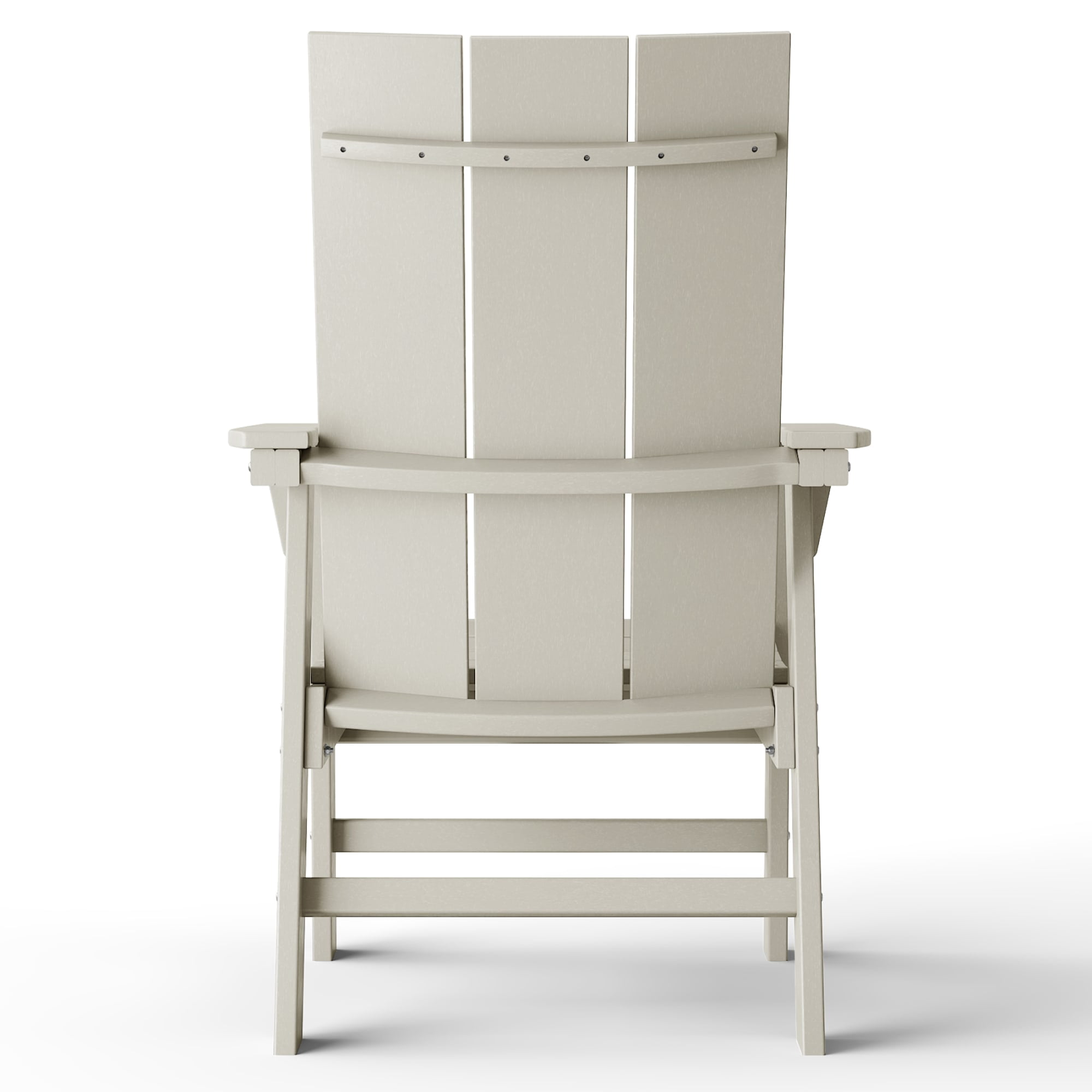 WestinTrends Ashore Outdoor Patio HDPE Plastic Modern Adirondack Dining Chair, Sand
