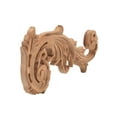 thumbnail image 6 of 2-1/2 in. x 5-1/2 in. x 3/8 in. Unfinished Small Hand Carved North American Solid Cherry Wood Onlay Acanthus Wood Scroll, 6 of 6